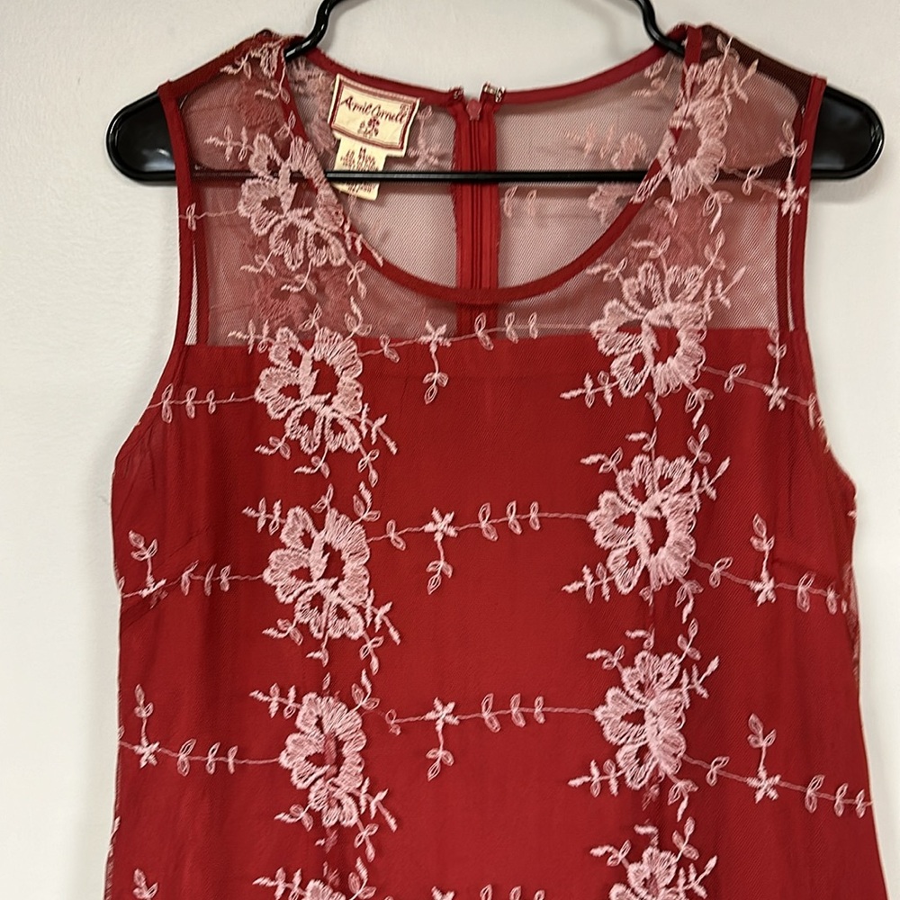 April Cornell Red Floral Maxi Dress